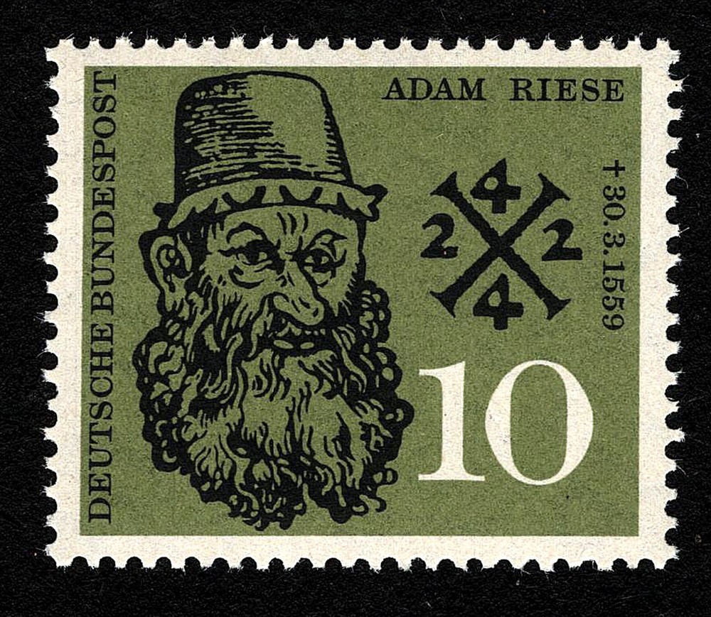 OPC 1959 Germany 10pf Adam Riese Sc#799 Mi#308 MNH 46077