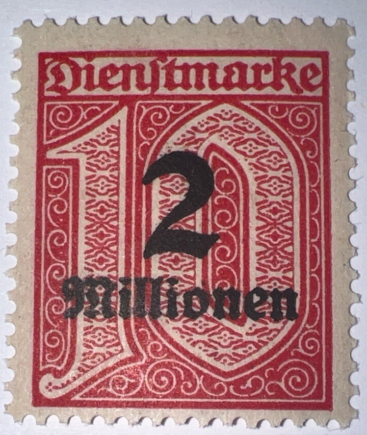 Travelstamps: 1923 Germany Stamps Sc# O38 Overprint Official Post , Mint Og Nh