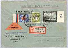 GERMANY/DANZIG Overprint WW2 Mixed Franking Cover Hamburg Reg 1940 (Poland)WG14