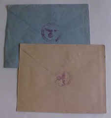 GERMAN POW CENSORED 2 DIFF. COVERS ALGERIA TO GENEVA RED CROSS