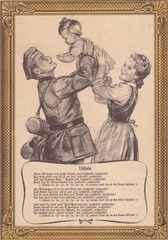 German Third Reich Postcard – 1940 Feldpost w/censor Song about Ursula Baby