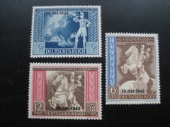 THIRD REICH 1942 mint MNH European Postal Congress overprint stamp set CV $12.00