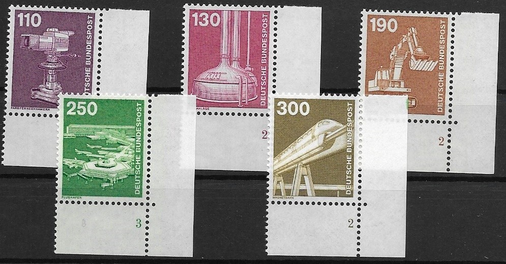 Bund BRD MiNr 1134-1138 Block 4 Corner Stamp Postfrisch Uncanceled Uncreased