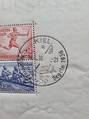 Germany Berlin 1936 XL Olympische Spiele.4 stamp Block.Cancellation 8/14/36.VF+.