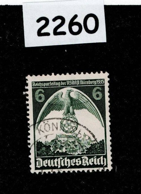 Used Stamp Sc 465 Party Congress Third Reich Nuremberg Germany 1935 #2260