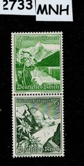 MNH Stamp B125 & B126 1938 Germany Castles Mountains Winter relief #2733