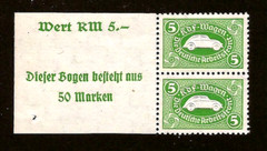 2 1938 Nazi Germany embossed VW Volkswagen 3rd Reich savings stamps MNH RARE J