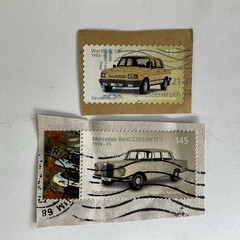 5 Germany stamps~2015-2018~Automobile~Mercedes Benz 220S~Wartburg 1.3~lighthouse