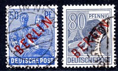 BERLIN 1949 30AFII,32AFII used signed SCHLEGEL BPP (N2438