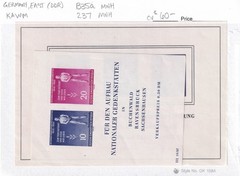 MATT’S STAMPS EAST GERMANY (DDR) SCOTT #237, #B35a SOUVENIR SHEETS, MNH CV$60