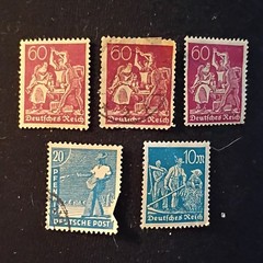 49 Germany Deutsches Reich/Deutsche Post Used Stamp Lot Inflation Mixed
