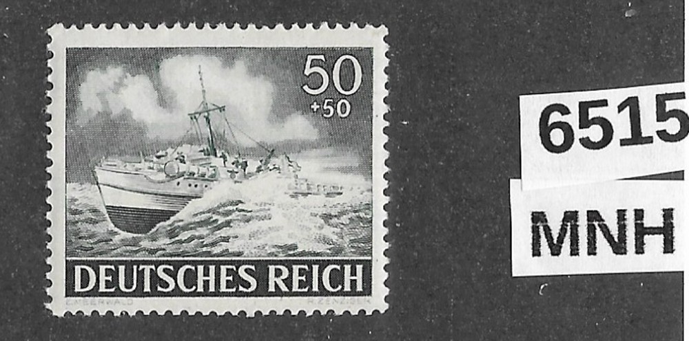 #6515 MNH Stamp B229 WWII 1943 Germany Third Reich Military Navy Patrol boat