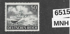 #6515 MNH Stamp B229 WWII 1943 Germany Third Reich Military Navy Patrol boat