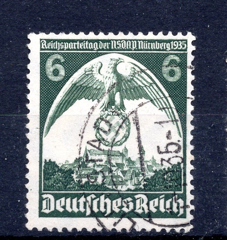 Third Reich 1935 Michel 586 x II variety, signed Schlegel D, BPP, VF + used,