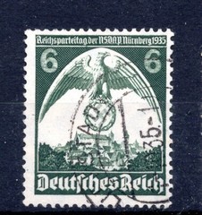 Third Reich 1935 Michel 586 x II variety, signed Schlegel D, BPP, VF + used,