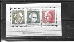 GERMANY GERMAN SC# 1007 1969 FAMOUS WOMEN SOUVENIR SHEET MNH STAMPS