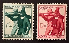 Travelstamps: 1944 Germany Stamps Sc #B278-B279 Soldier & Tirolese Rifleman MOGH