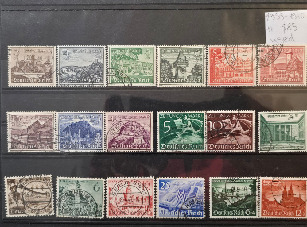 $85 CV Third Reich Nazi German NSDAP WW2 Stamp Set 1939-40 WHW Winter Help
