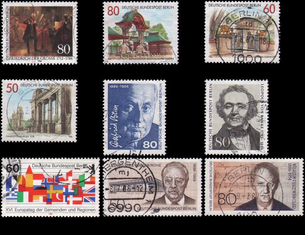 Germany-Berlin #9N507-9N515 set Used VF 1986 year set