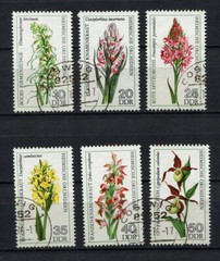 Germany – DDR : European Orchids set from 1976 – used