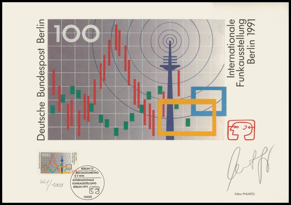 ART-EDITION 1991 GERMANY 1553 BERLIN IFA FUNKAUSSTELLUNG – HAND-SIGNED !!