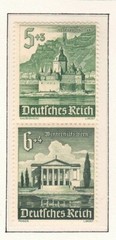 Germany – 1940 ZdMiNr. S258, 5pf+6pf Buildings, se-tenant pair (MNH)