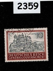 Used Stamp Sc N103 General Government Warsaw Lublin Cracow Poland WWII #2359