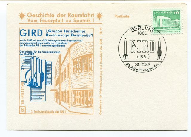 1983 Geschichte Raumfahrt Vom Feuerpfeil Sputnik 1 Gird Jahre Kosmische Ara DDR