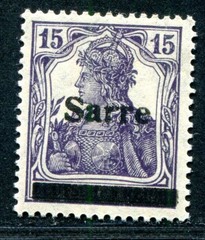 SAAR 1920 7c ** MNH good COLOUR tested BRUN €50 (F3316