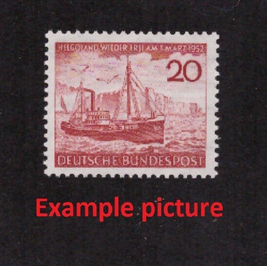 EB0152) GERMANY Mi 152, SC 690 MNH **, Original Gum, Ship, Heligoland, 1952
