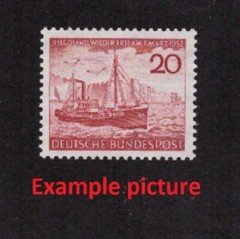 EB0152) GERMANY Mi 152, SC 690 MNH **, Original Gum, Ship, Heligoland, 1952