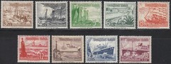 Stamp Germany Mi 651-9 Sc B107-15 1937 3rd Reich Ship Boat Steamer Shipwreck MH