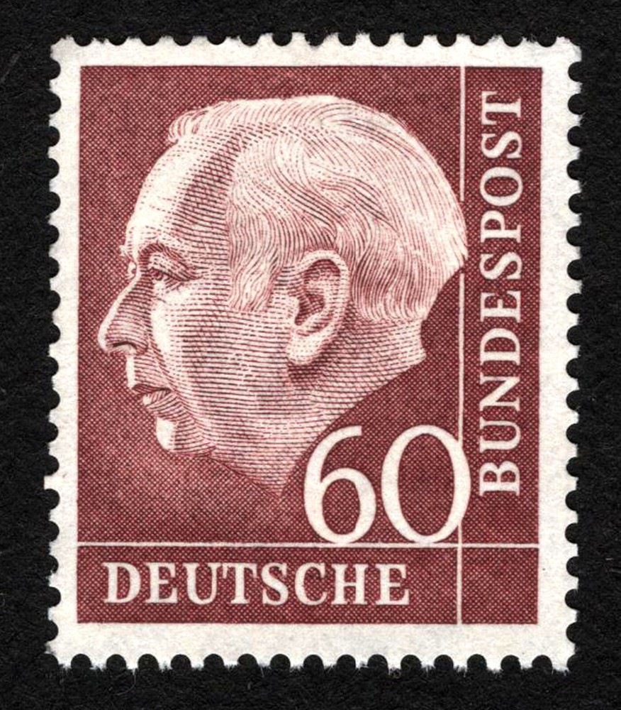 OPC 1954 Germany 60pf Huess Sc#715 Mi#190 MNG Mint No Gum 44839