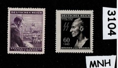 MNH stamp set Hitler birthday & Red cross WWII Germany Third Reich era #3104