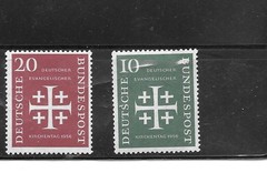 GERMANY GERMAN SC#744-5 1056 SYNOD SYMBOL MNH XF OLD COMMEMORATIVE STAMP SET