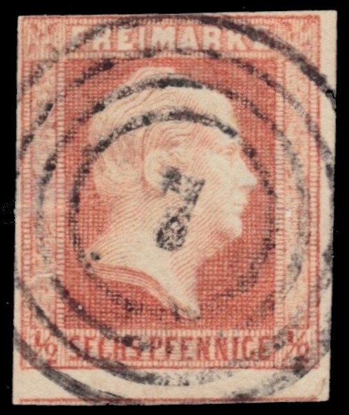 PRUSSIA 2 – King Frederick Wilhelm IV „1850 Red Orange“ (pc12568)