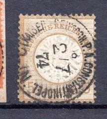 Offices in Turkey, 1872 Michel V 22, VF used