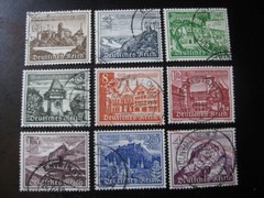 THIRD REICH 1939 Mi. #730-738 used Winterhilfswerk stamp set! CV $31.25