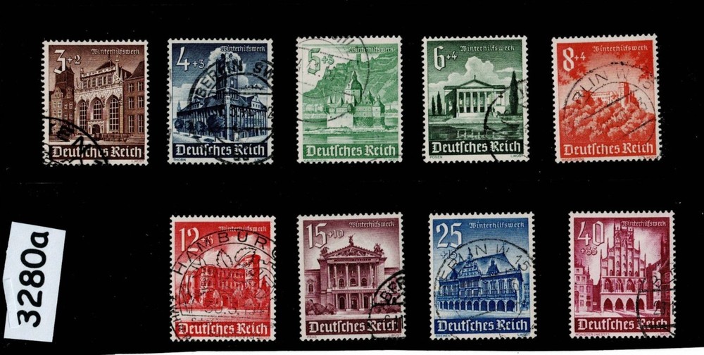 Stamp set B177-B185 1940 Germany Third Reich Winter relief fund #3280a