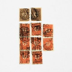 Lot Of 10 Germany Deutsches Reich 1922 3 Mark 10 Mark Stamps Used