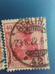 German Rare 10 And 40 Pfennic Post Marks Dates Visable Carmine/red
