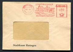 Germany – BRD : Machine cancel cover from 1955 – Ratingen