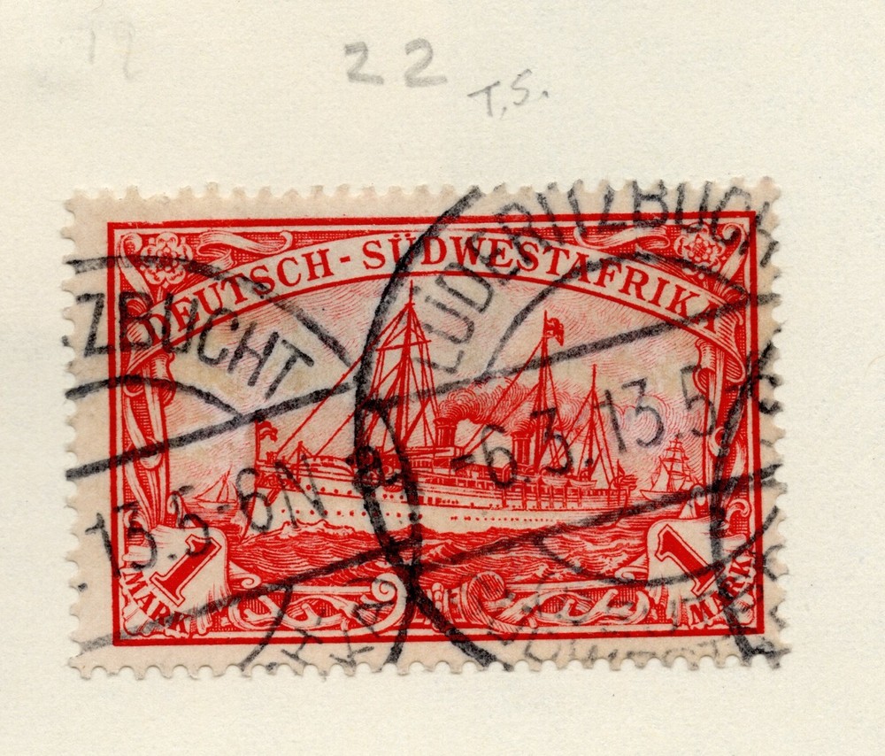 German Southwest Africa 1897 Kaiser’s Hohenzollern Yacht SC# 22