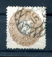 Saxony Number Plate 15 Zittau on 18 on Coat of Arms Embossed (10356)