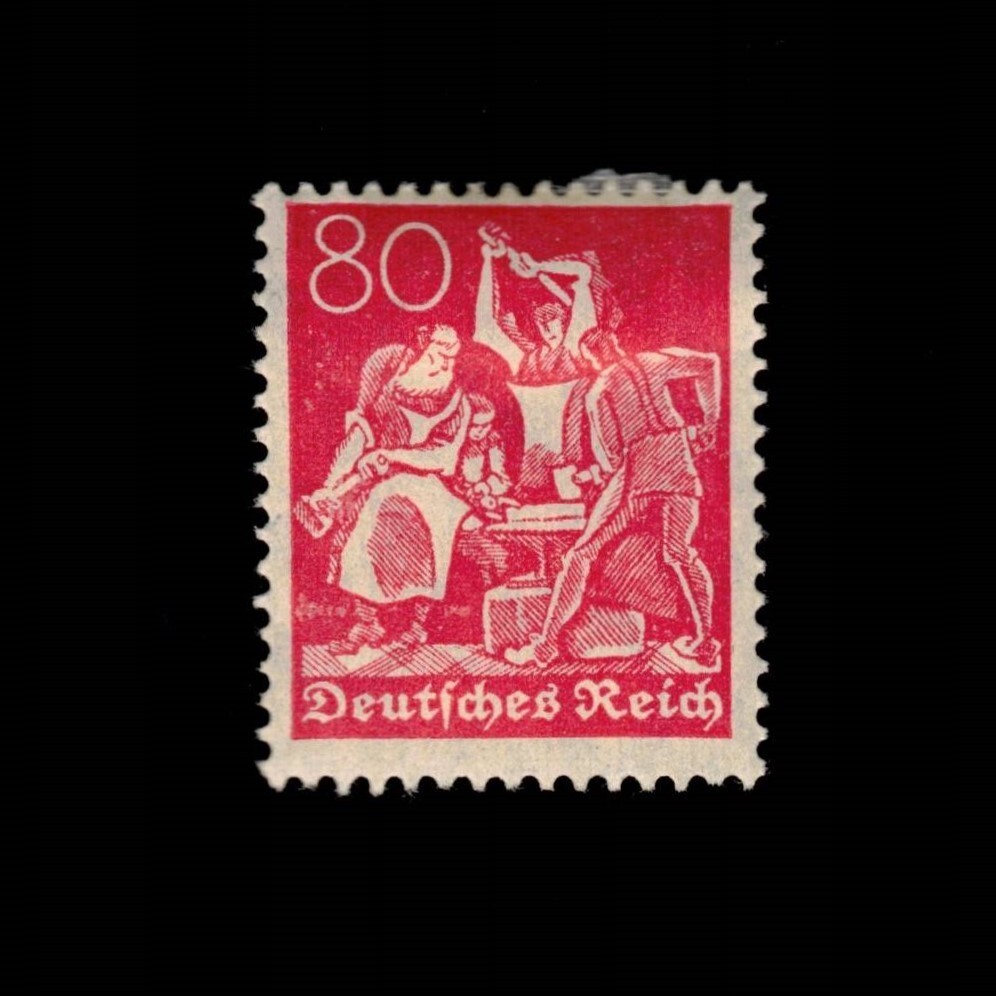 Germany, Scott 145, Iron Workers, 1921, MH, 108944