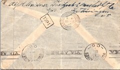 GERMANY 1933 AIRMAIL COVER VIA FRANCE AIRPLANE ADDR ARGENTINA POSTMARK NEUSTADT