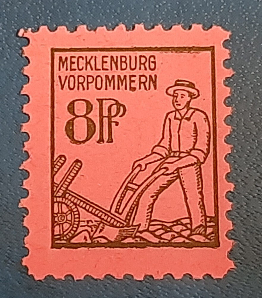 Germany Stamp Allied Occupation 8 Pfennig 1945 SBZ ZIERER Mi. Nr. 12 (20828)