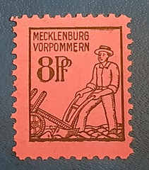 Germany Stamp Allied Occupation 8 Pfennig 1945 SBZ ZIERER Mi. Nr. 12 (20828)