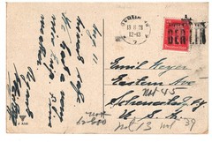 NICE BERLIN POSTMARK TYED ON POSTCARD 1928 TO UNITED STATES