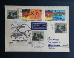 CMI) 1976. GERMANY. 20 YEARS OF THE PEOPLE’S ARMY (NVA) COVER SENT TO CARIBE. XF